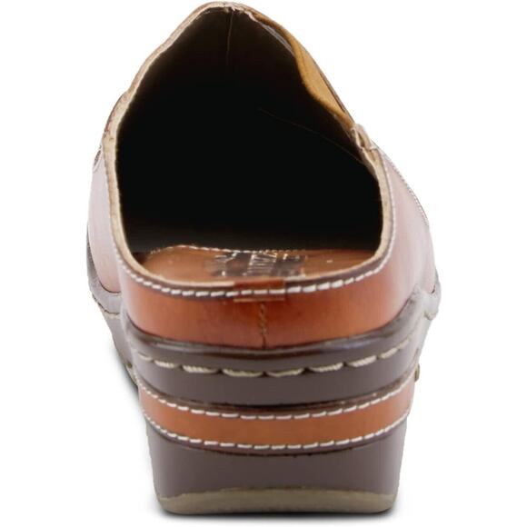 L'Artiste by Spring Step Womens Chino Leather Clog -- Camel NEW - Picture 4 of 6